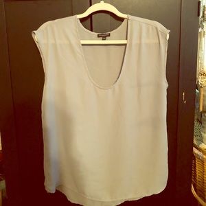Grey sleeveless blouse